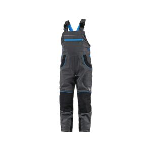 CXS CASPER dětské Kalhoty s laclem šedá/modrá 150